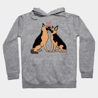 German Shepherd Kisses Hoodie